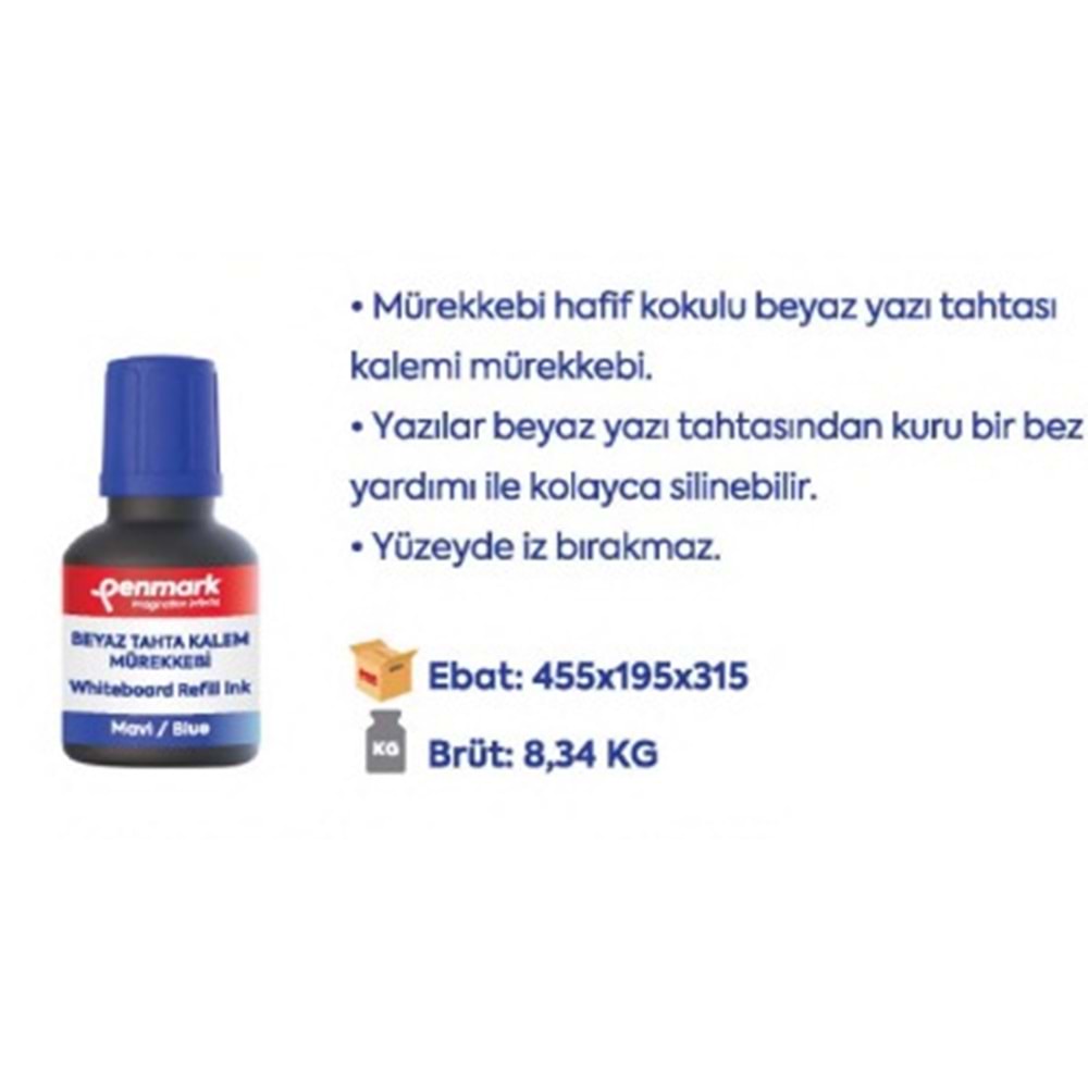 TAHTA KALEMİ MÜREKKEBİ 30 ML MAVİ