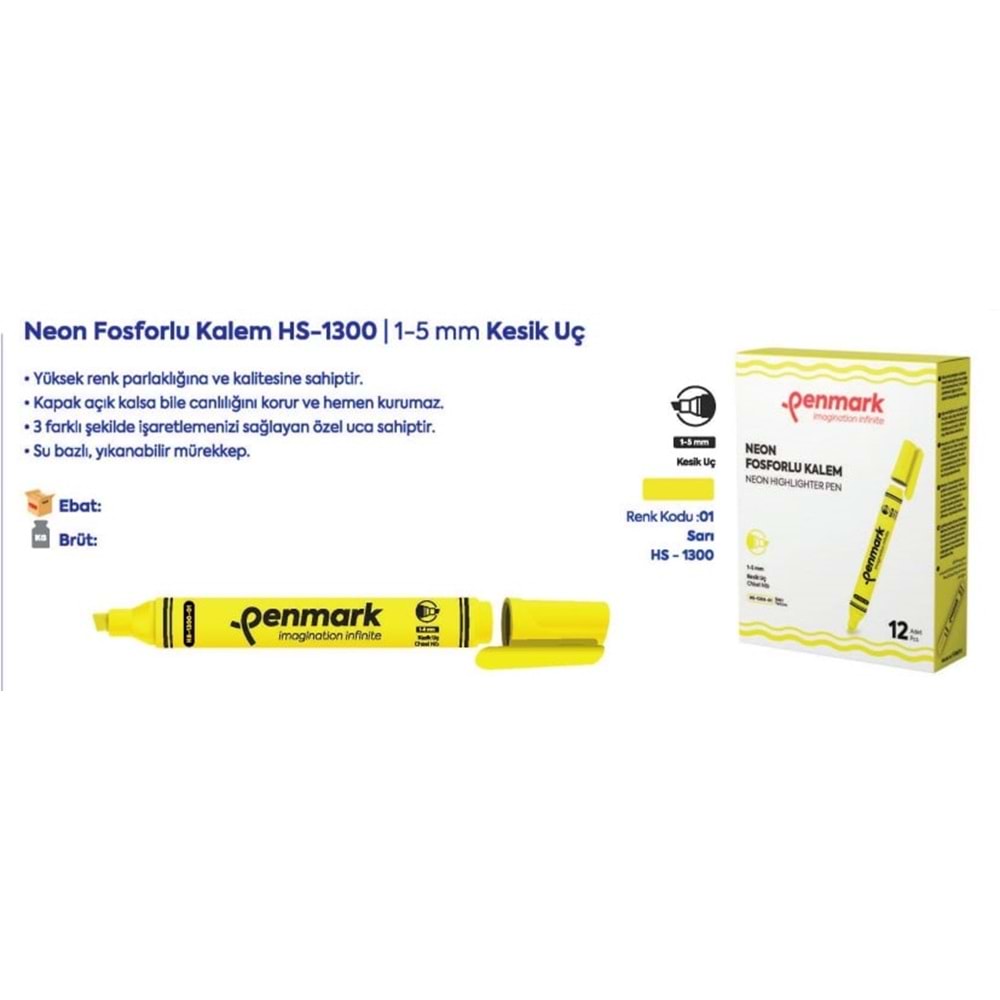 KALEM TİPİ FOSFORLU KALEM SARI