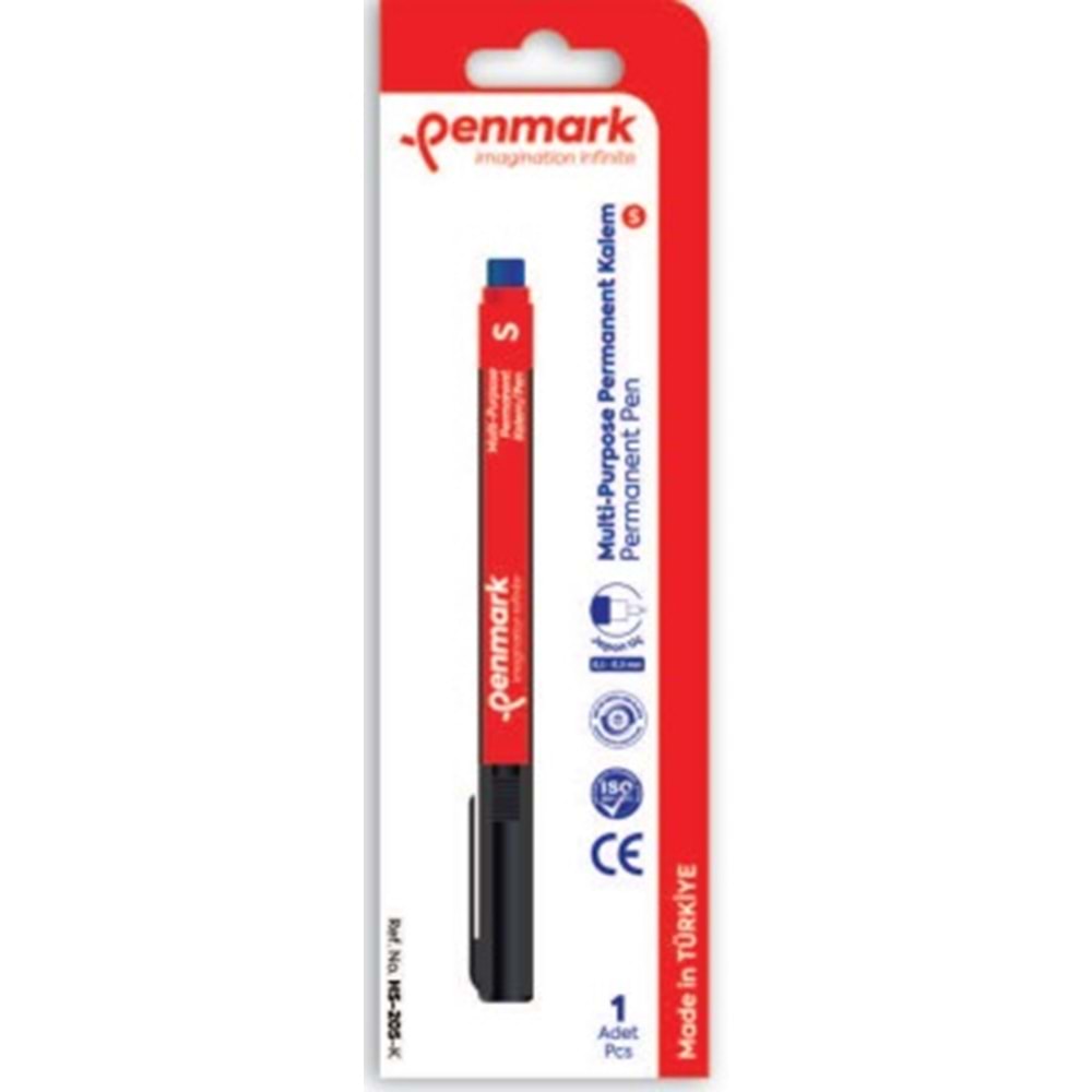 ASETAT KALEMİ (S) (CD-METAL-CAM-PLASTİK) TEKLİ BLİSTER KIRMIZI