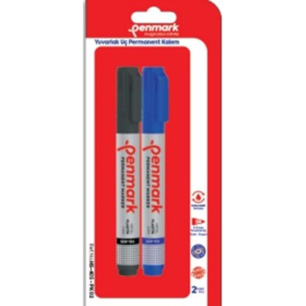 PERMANENT MARKER YUVARLAK UÇ 2 LI VAKUMLU BLİSTER