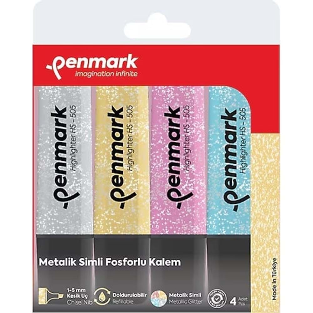 FOSFORLU KALEM 4 LÜ ASETAT KARIŞIK RENK SİMLİ