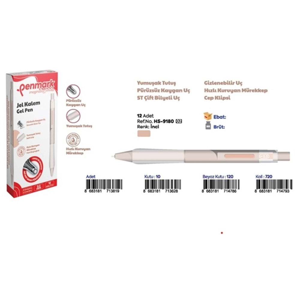 ROLLER JEL KALEM 0.5 MM İNCİ