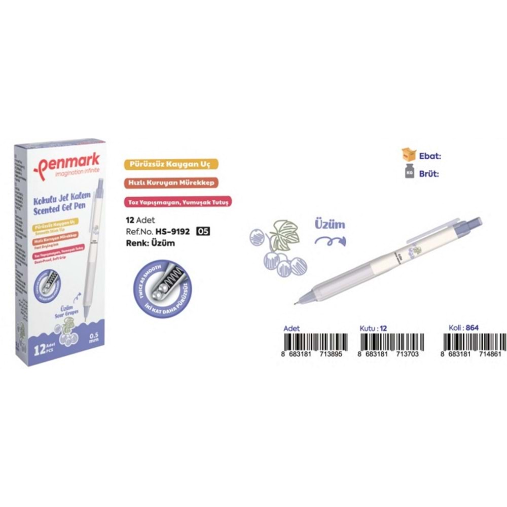 ROLLER JEL KALEM 0.5 MM ÜZÜM
