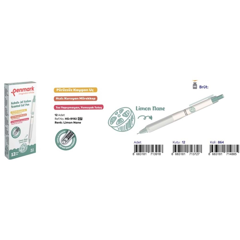 ROLLER JEL KALEM 0.5 MM LİMON NANE