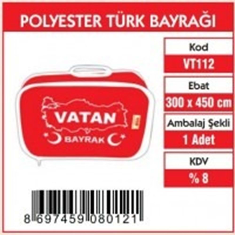 300x450 cm TÜRK BAYRAĞI
