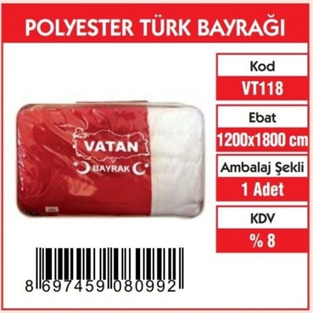 1200x1800 cm TÜRK BAYRAĞI