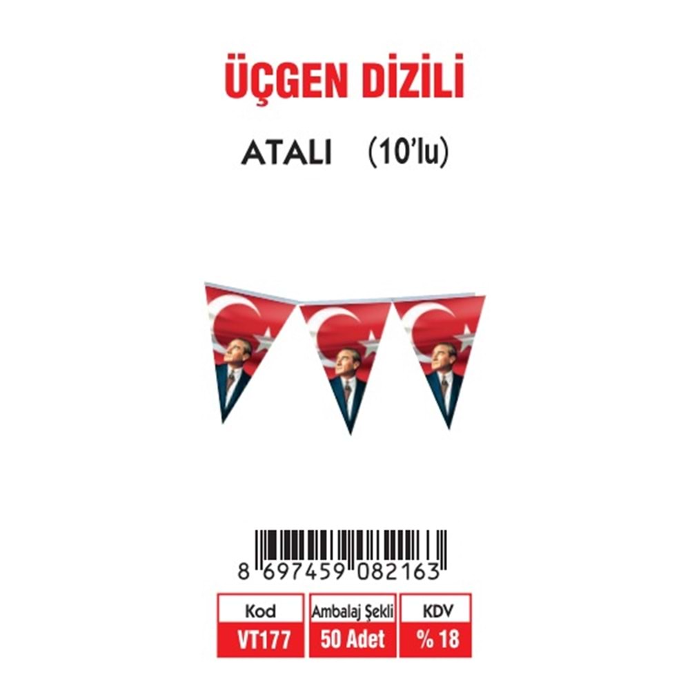 ÜÇGEN DİZİLİ KAĞIT ATALI
