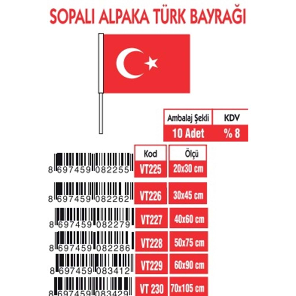 SOPALI BAYRAK 30X45