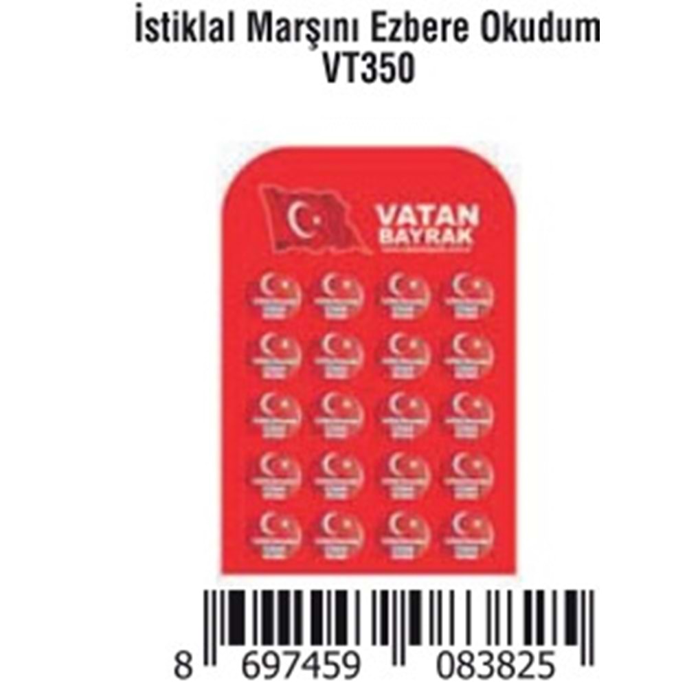ÇANTA ROZETİ İSTİKLAL MARŞINI EZBERE OKUDUM