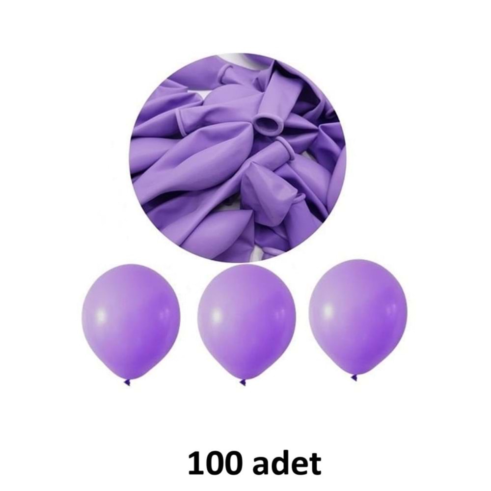TEKRENK BALON LİLA 100 LÜ
