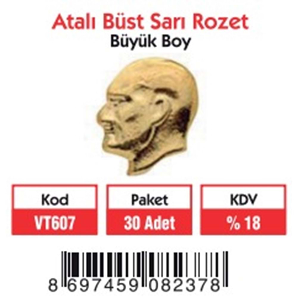 ATALI BÜST SARI ROZET BÜYÜK BOY