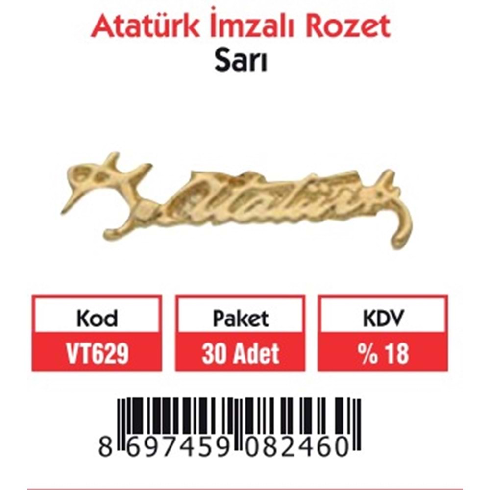 İMZALI SARI ROZET