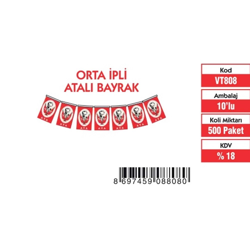 ORTA İPLİ ATALI BAYRAK