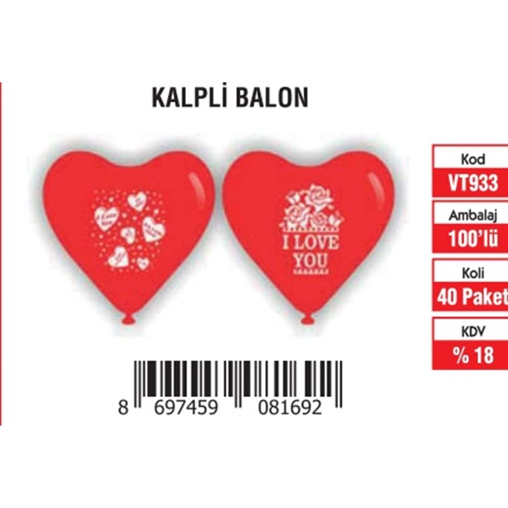 KALPLİ BALON (100'LÜ)