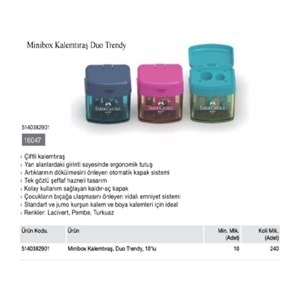 FC MİNİBOX DUO KALEMTIRAŞ, TRENDY, 12'Lİ