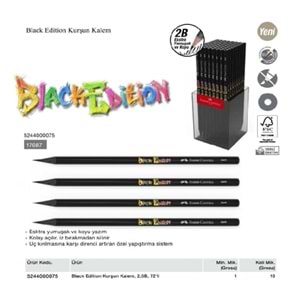 FC BLACK EDİTİON KURŞUN KALEM ,2B+,72‘Lİ(FSC)