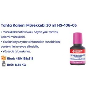 TAHTA KALEMİ MÜREKKEBİ 30 ML PEMBE