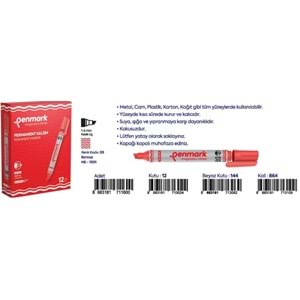 PERMANENT MARKER KESİK UÇ KIRMIZI