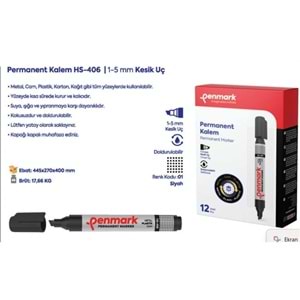 PERMANENT MARKER KESİK UÇ SİYAH
