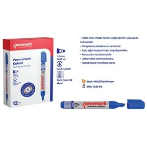 PERMANENT MARKER KESİK UÇMAVİ