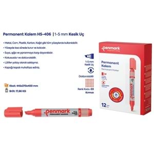PERMANENT MARKER KESİK UÇ KIRMIZI