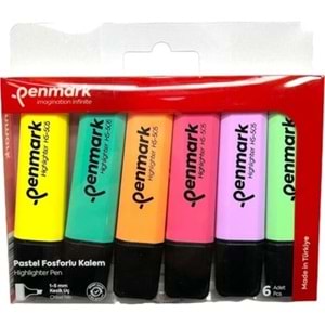FOSFORLU KALEM 6 LI ASETAT KARIŞIK RENK PASTEL