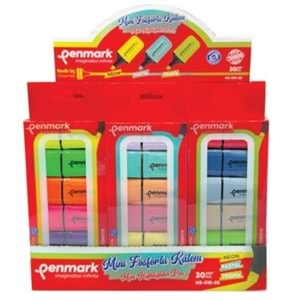 MİNİ FOSFORLU KALEM 6 LI SET NEON+PASTEL+TROPİK