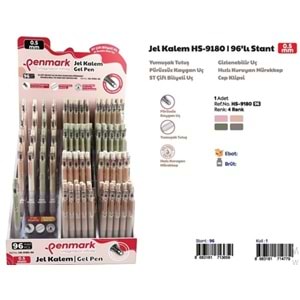 ROLLER JEL KALEM 4 RENK KARIŞIK 96 LI STAND 0.5 MM