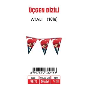 ÜÇGEN DİZİLİ KAĞIT ATALI