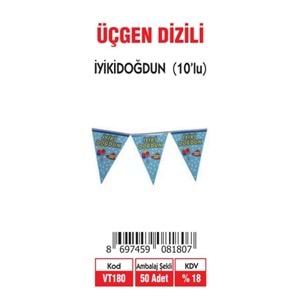 ÜÇGEN DİZİLİ KAĞIT İYİKİDOĞDUN