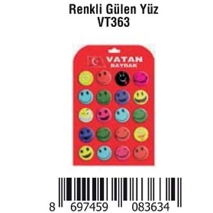 ÇANTA ROZETİ RENKLİ GÜLENYÜZ