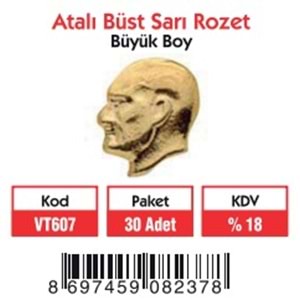 ATALI BÜST SARI ROZET BÜYÜK BOY