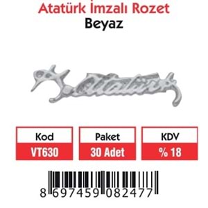 İMZALI BEYAZ ROZET