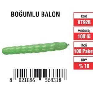BOĞUMLU BALON (100'LÜ)