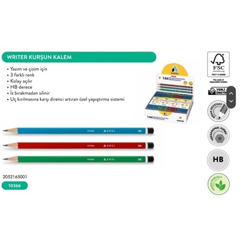 ADEL WRİTER MERCANLI KURŞUN K.(FSC)