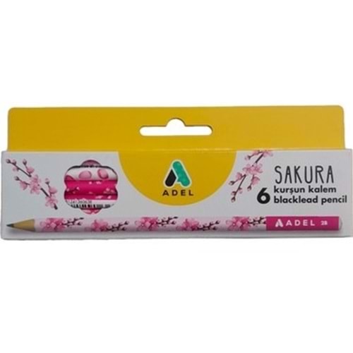 ADEL SAKURA KURŞUN KALEM, 6'LI (FSC)