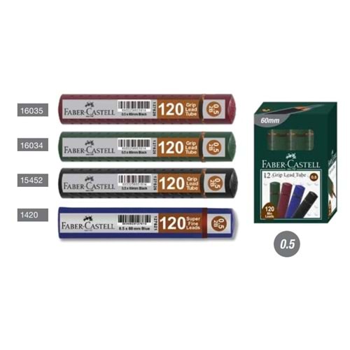 FC GRİP MİN 0.5 2B 60MM, 120Lİ MAVİ TÜP