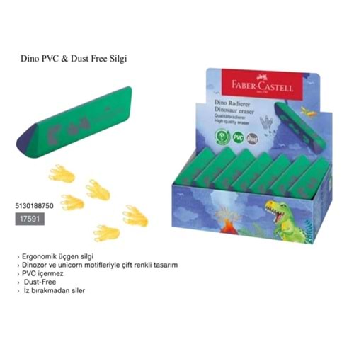 FC DİNO SİLGİ PVC & DUST FREE,15'Lİ