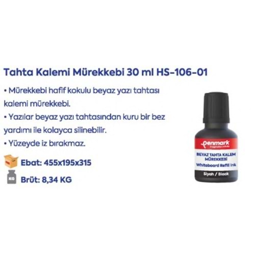 TAHTA KALEMİ MÜREKKEBİ 30 ML SİYAH