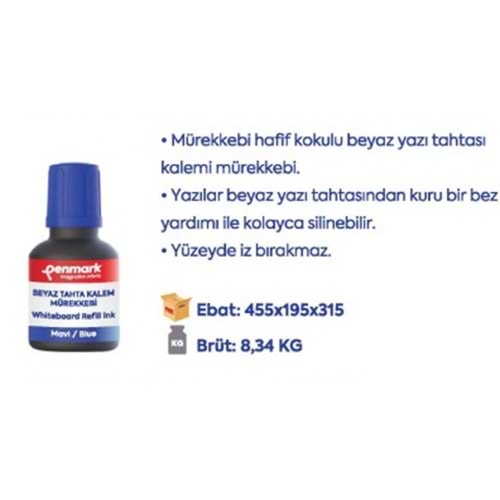 TAHTA KALEMİ MÜREKKEBİ 30 ML MAVİ