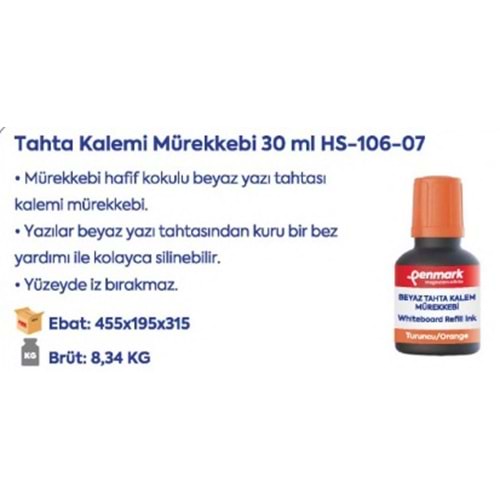 TAHTA KALEMİ MÜREKKEBİ 30 ML TURUNCU