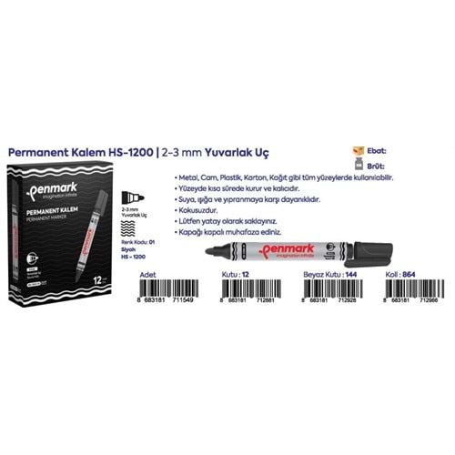 PERMANENT MARKER KESİK UÇ SİYAH