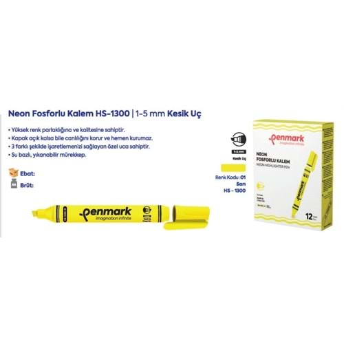 KALEM TİPİ FOSFORLU KALEM SARI