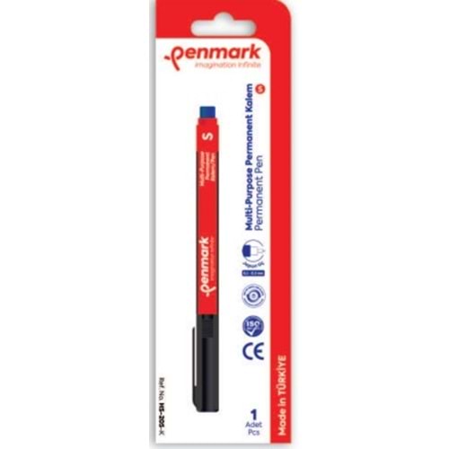 ASETAT KALEMİ (S) (CD-METAL-CAM-PLASTİK) TEKLİ BLİSTER KIRMIZI