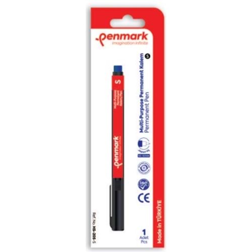 ASETAT KALEMİ (S) (CD-METAL-CAM-PLASTİK) TEKLİ BLİSTER SİYAH
