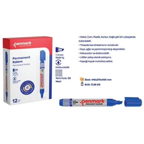 PERMANENT MARKER KESİK UÇMAVİ
