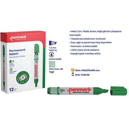 PERMANENT MARKER KESİK UÇ YEŞİL