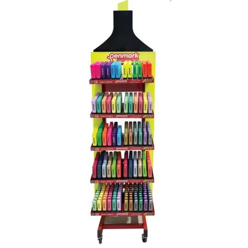 FOSFORLU KALEM 1200 LÜ AYAKLI STAND 300 NEON+300 PASTEL+300 TROPİK+300 SİMLİ
