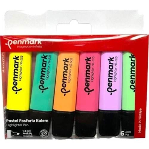 FOSFORLU KALEM 6 LI ASETAT KARIŞIK RENK PASTEL