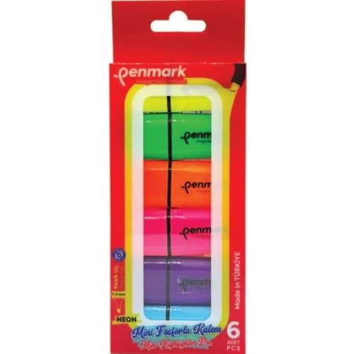 MİNİ FOSFORLU KALEM 6 LI NEON